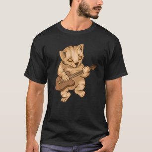 Camiseta Colección De Meow De Guitarra De Gatos Para Música