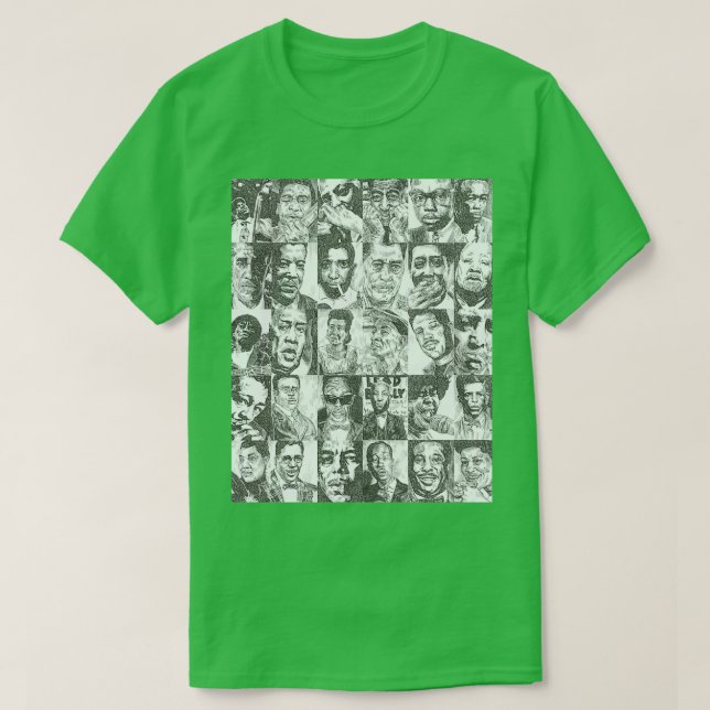 Camiseta Colección de músicos blues Imprimir gráfico (Diseño del anverso)