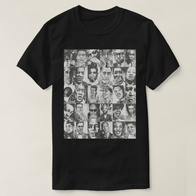 Camiseta Colección de músicos blues Imprimir gráfico 1 (Diseño del anverso)