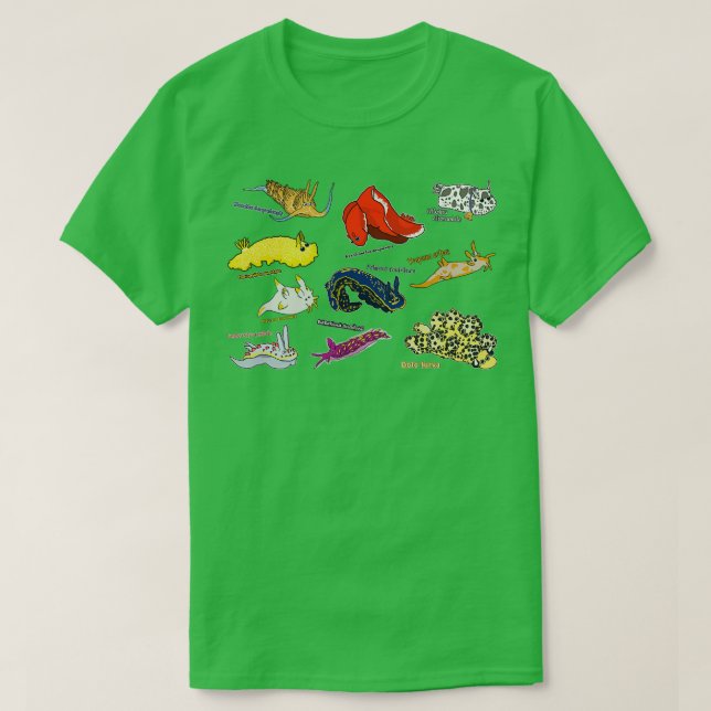 Camiseta Colección de nudibranch (Diseño del anverso)