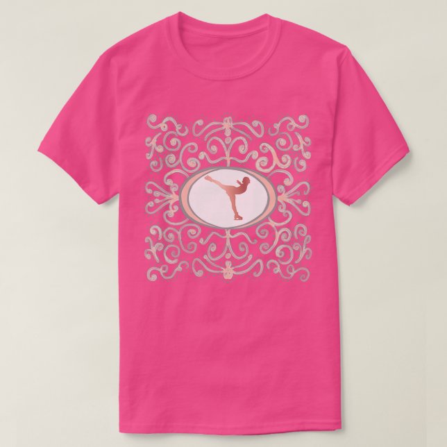 Camiseta Colección de patinaje artístico en coral pastel de (Diseño del anverso)