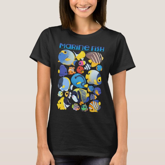 Camiseta Colección de Peces Marinos 1 (Anverso)