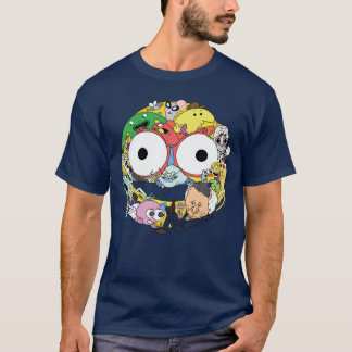 Camiseta Colección de personajes de cara sonriente de amigo