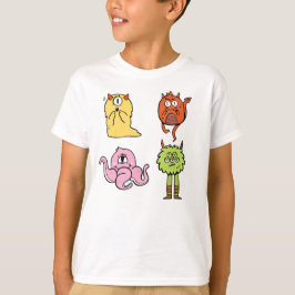 Camiseta Colección de Personajes de Monstruos Lindos – Dibu