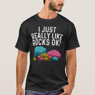Camiseta Colección de rocas de arte para la geología femeni