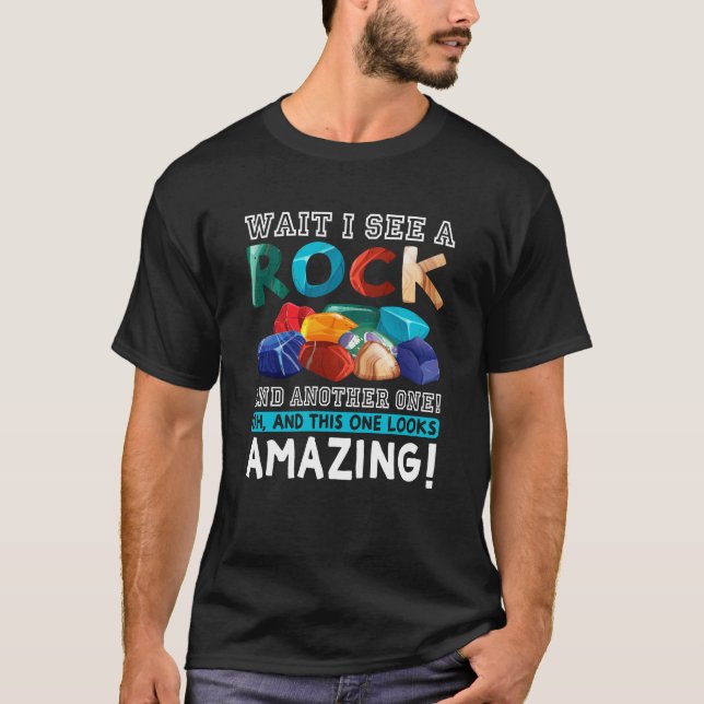 Camiseta Colección De Rock Espera Veo Una Roca (Anverso)