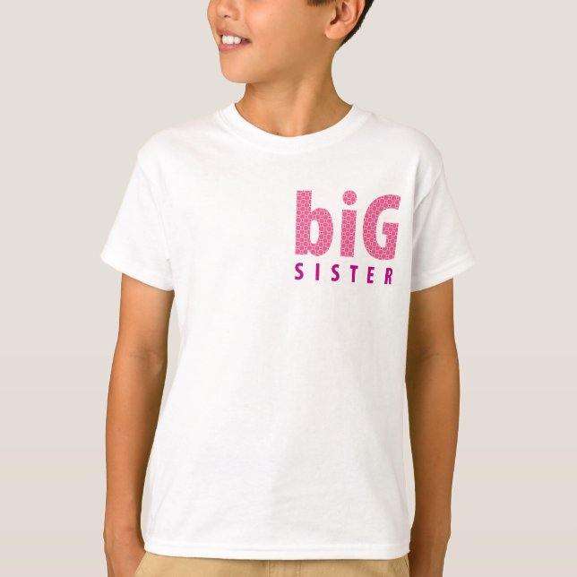 Camiseta COLECCIÓN DE SIBLINGS - hermana mayor {rosa} (Anverso)