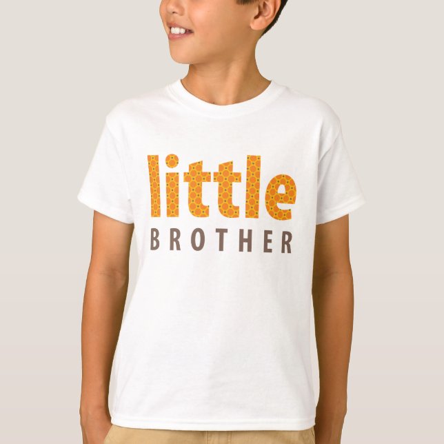 Camiseta COLECCIÓN DE SIBLINGS - hermano pequeño {naranja} (Anverso)
