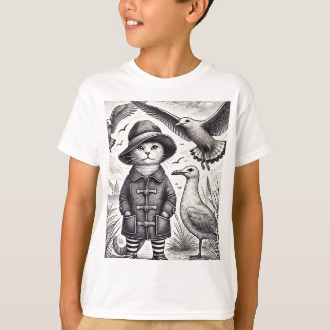 Camiseta "Colección de surrealismo monocromo" (Anverso)
