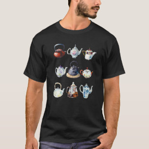Camiseta Colección de tetera para el té Tetera