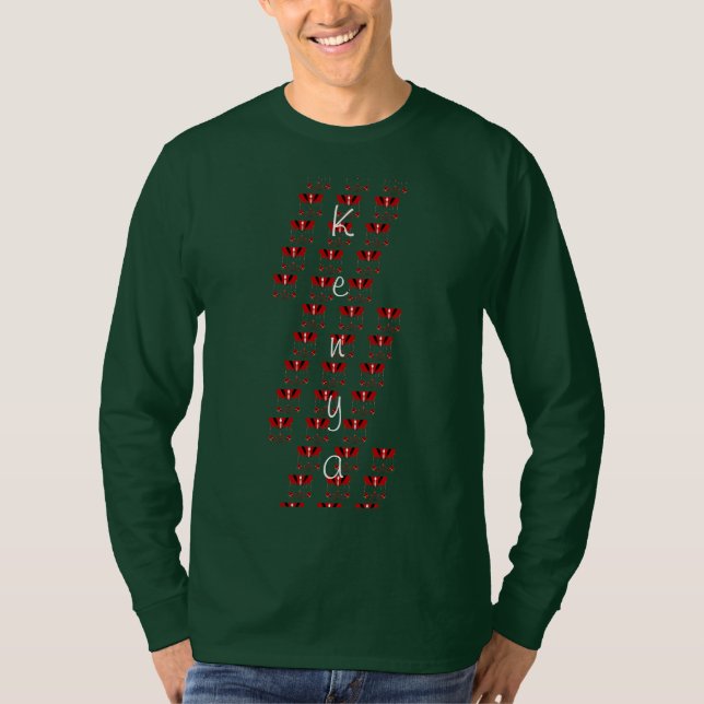 Camiseta Colección de Zee Verde Rojo de Kenia (Anverso)
