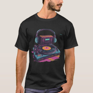Camiseta Colección divertida de vibraciones de DJ retro de