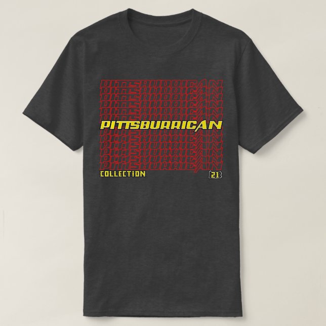 Camiseta Colección en cascada de Pittsburrican texto 1 (Diseño del anverso)