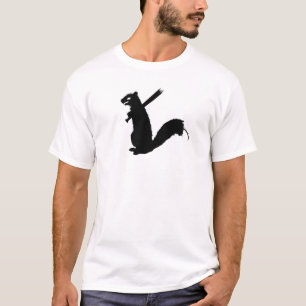 Camiseta Colección enojada de la ardilla del zombi