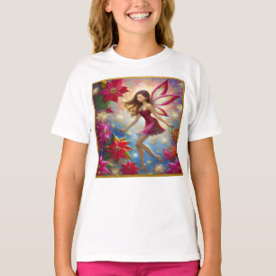 Camiseta Colección Hada de Navidad - Cabello Castaño Rojizo