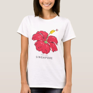 CAMISETA COLECCIÓN HIBISCUS DE SINGAPUR