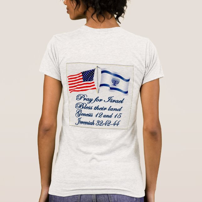 Camiseta Colección israelí de la bandera americana (Reverso)