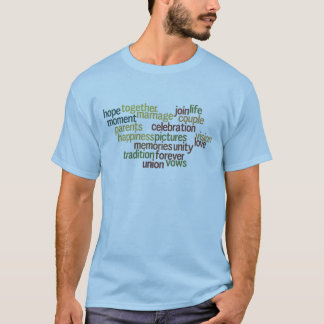 Camiseta Colección Matrimonial De Palabras (Wordle Boda)