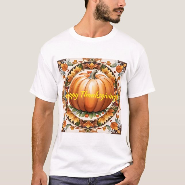 Camiseta Colección popular de calabazas del Día de Acción d (Anverso)