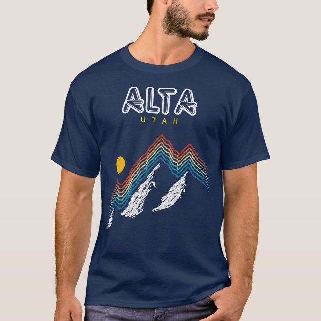 Camiseta Colección Retro de la estación de esquí Alta Utah  (Anverso)