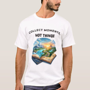 Camiseta Colecciona Momentos No Cosas Diseño de Viaje de Av