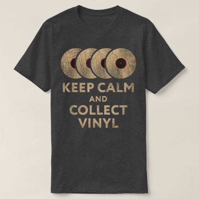 Camiseta Coleccionador de registros de vinilo mantenga tran (Diseño del anverso)