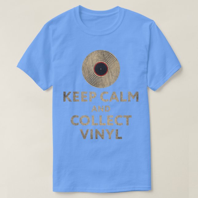 Camiseta Coleccionador de registros de vinilo mantenga tran (Diseño del anverso)