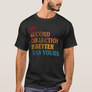 Camiseta Coleccionador de registros de vinilo retro LP escu
