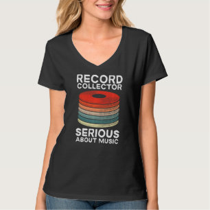Camiseta Coleccionador gráfico de registros de Vinilo Serio