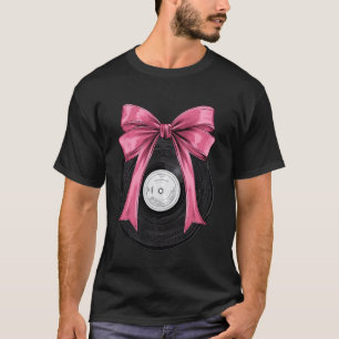 Camiseta Coleccionista de discos de vinilo con lazo coqueto