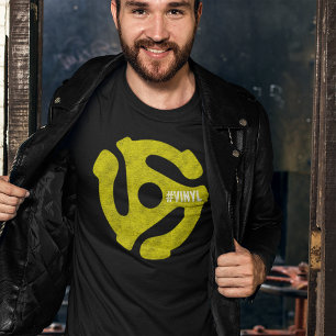 Camiseta Coleccionista de discos de vinilo de eje de 45 RPM