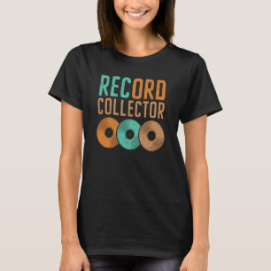 Camiseta Coleccionista de discos retro música Tocadiscos de