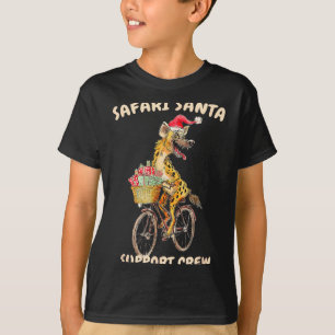 Camiseta Coleccionista de hiena Safari Santa en bicicleta