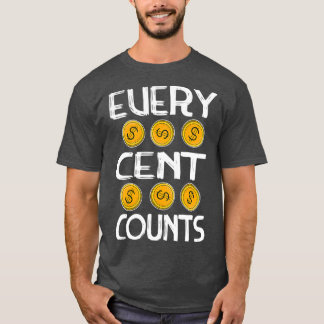 Camiseta Coleccionista de monedas cada céntimo cuenta numis