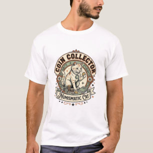 Camiseta Coleccionista de Monedas Numismática Gato Coleccio