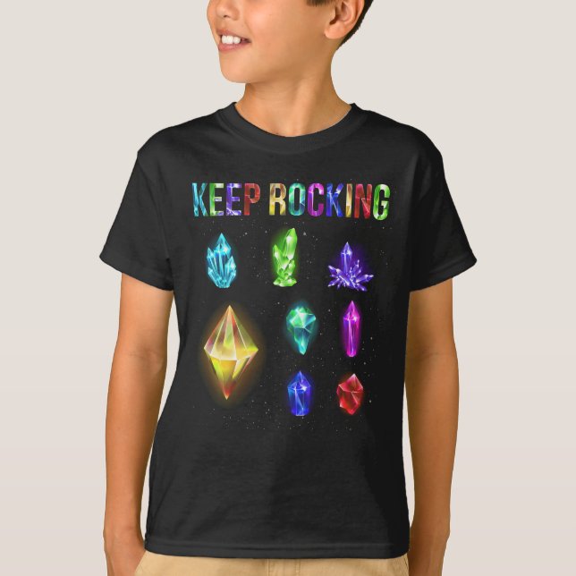 Camiseta Coleccionista de rock colorido Geología científica (Anverso)
