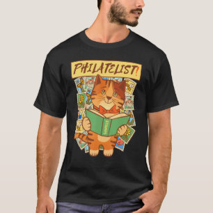 Camiseta Coleccionista de Sellos Filatelista Gato