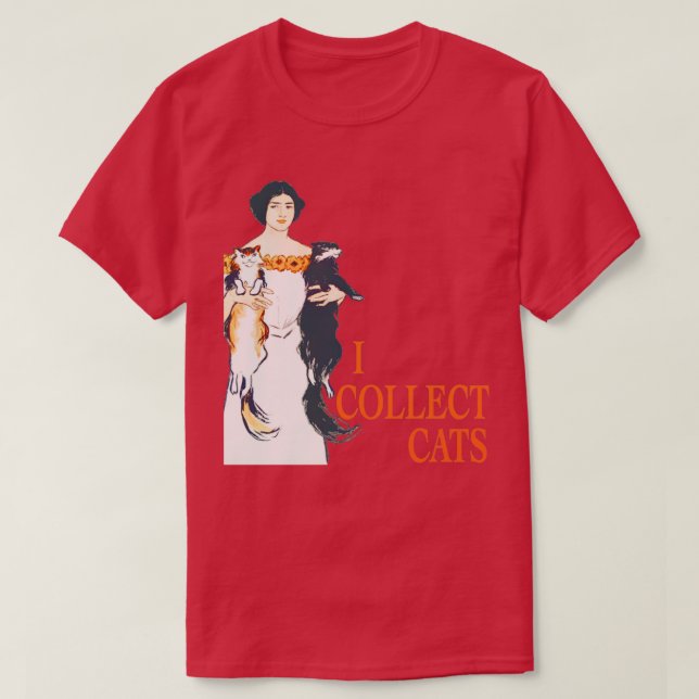 Camiseta Colecciono gatos (Diseño del anverso)