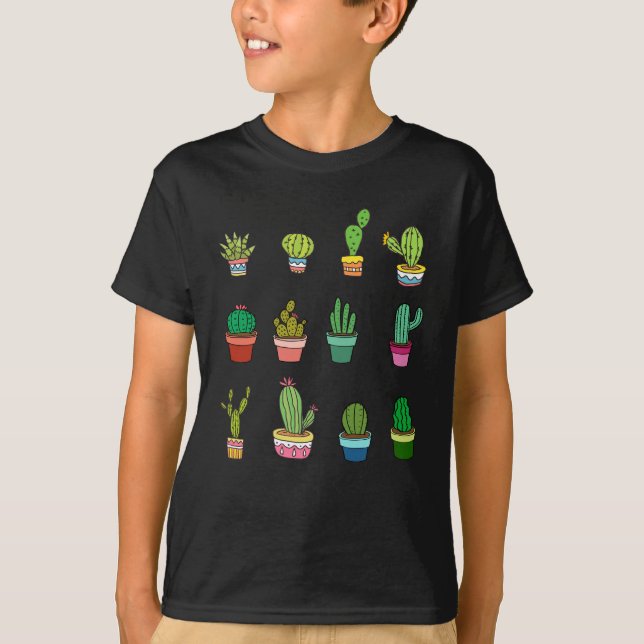 Camiseta Colector de cactus kawaii exitoso amante (Anverso)