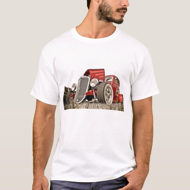 Camiseta Colector de coches clásico de la época roja (Anverso)