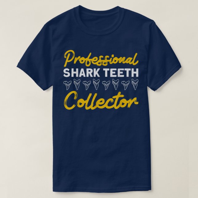 Camiseta Colector de dientes de tiburón profesional Fossil  (Diseño del anverso)