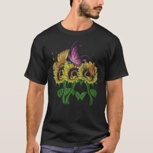 Camiseta Colector de mariposa de girasol Entomología Animal