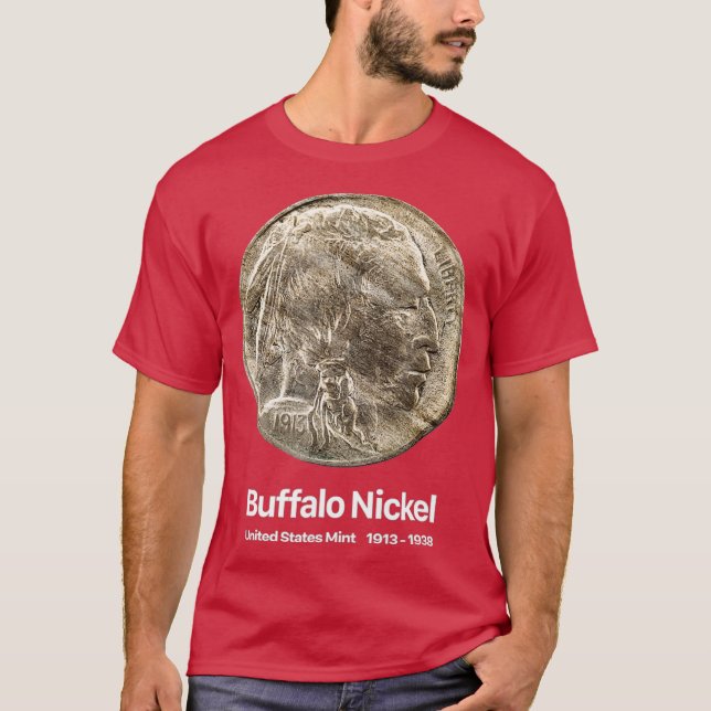 Camiseta Colector de monedas Buffalo Níquel (Anverso)