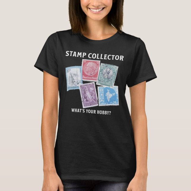 Camiseta Colector de sellos, ¿cuál es tu hobby? (Anverso)