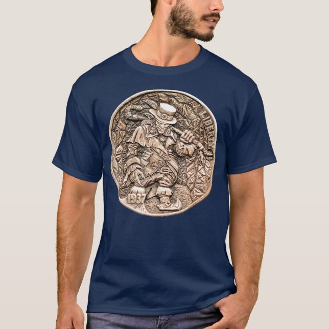 Camiseta Colectores de monedas Buffalo Nickel Hobo Leprecha (Anverso)