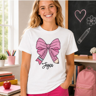 Camiseta Colegial Coquette con Nombre Personalizado