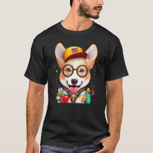 Camiseta Colegial Corgi Galés De Vuelta Al Colegio