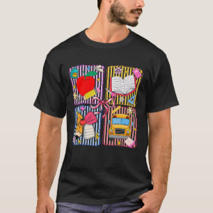 Camiseta Colegiala Coqueta Cinta Lápiz Profesor Cuadrilla S