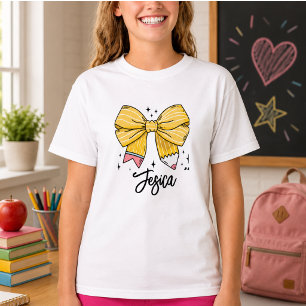 Camiseta Colegiala Coqueta con Nombre Personalizado