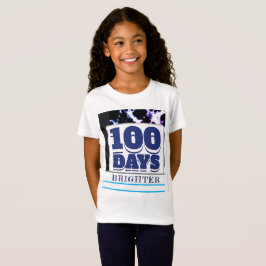 Camiseta Colegio 100 días Azul morado negro